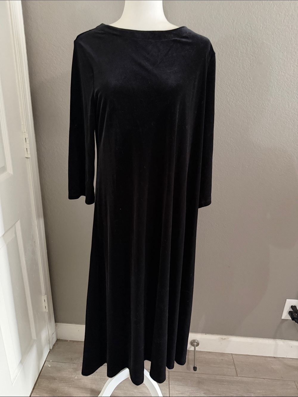 Chico's Black Velvet Maxi Dress